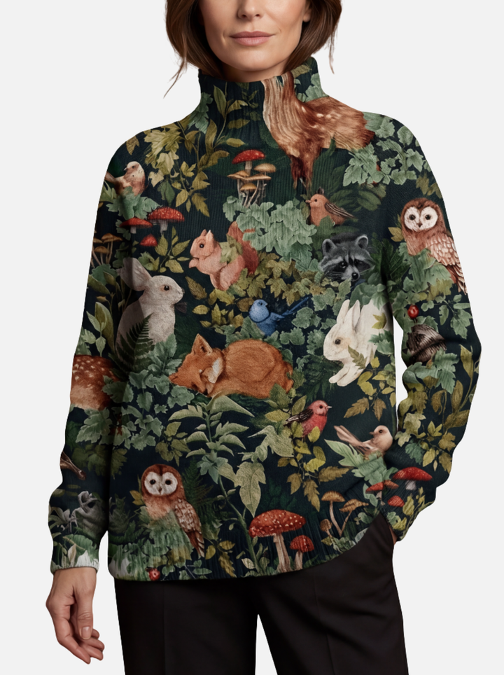 Muirthuaidh - Nightforest Highneck Jumper | Elina Dublin
