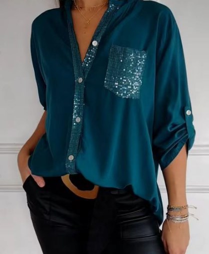 Marina™ — Elegant Top with Shimmering Details | Elina Dublin