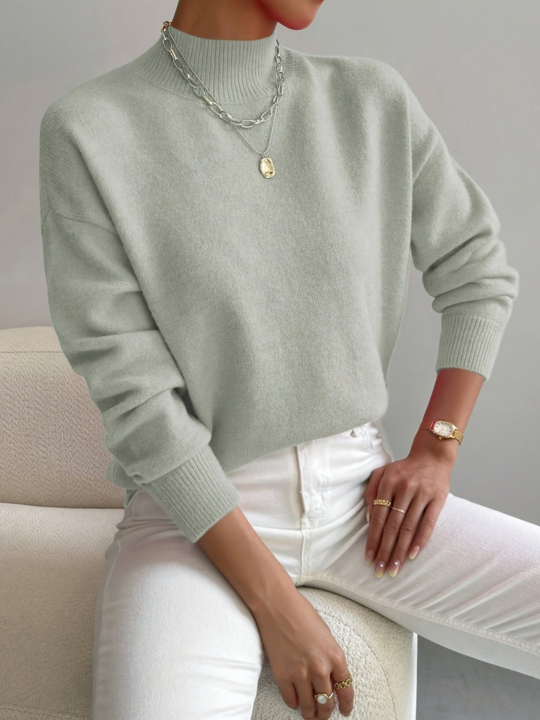 Sophie | Roll-Neck Jumper — Elina Dublin