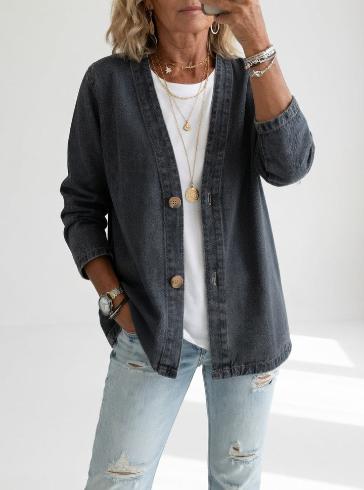 Claironne™ — Timeless Elegant Casual Denim Jacket | Elina Dublin