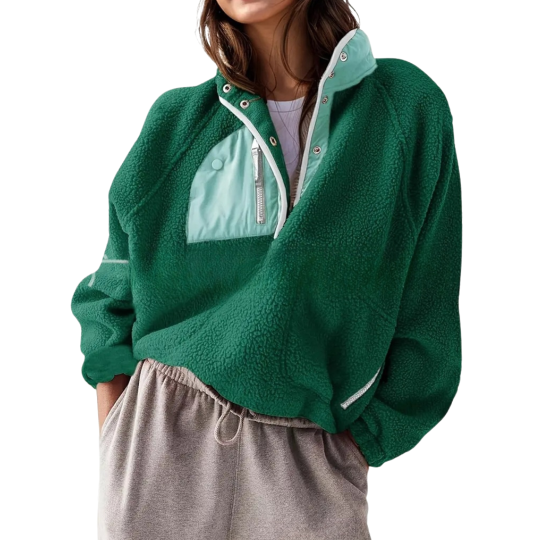 ZOSIA™ – Cozy Colorblock Fleece Zip Jacket | Elina Dublin
