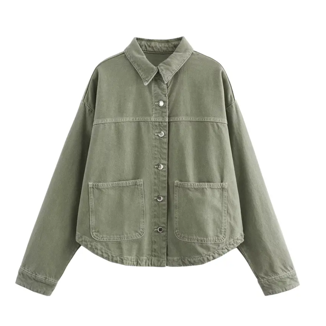 REEVA™ – Classic Button-Up Denim Shirt Jacket | Elina Dublin