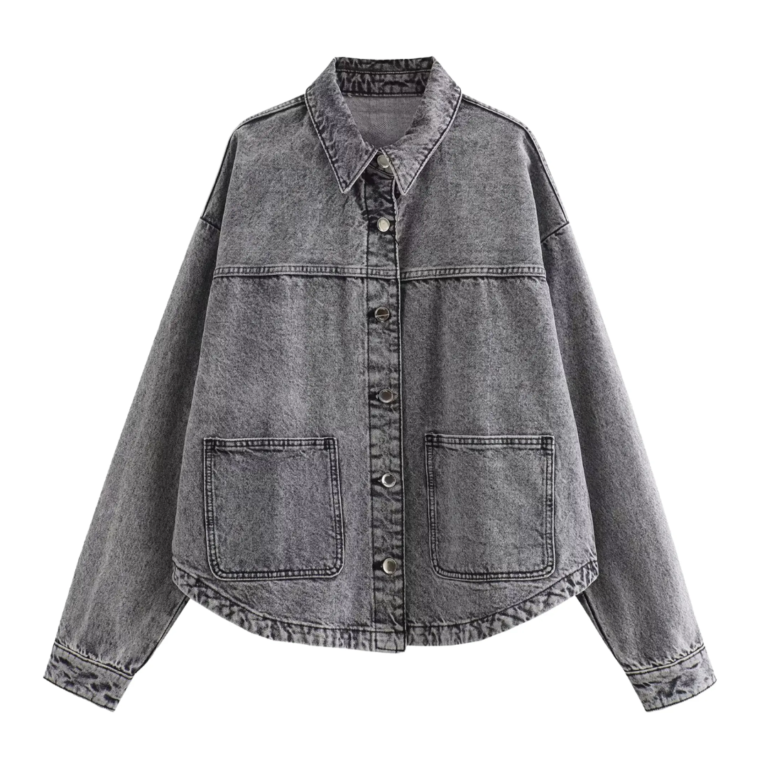 REEVA™ – Classic Button-Up Denim Shirt Jacket | Elina Dublin