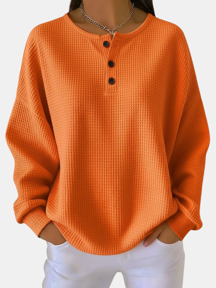 Hélène - Cosy Waffle Knit Sweater | Elina Dublin