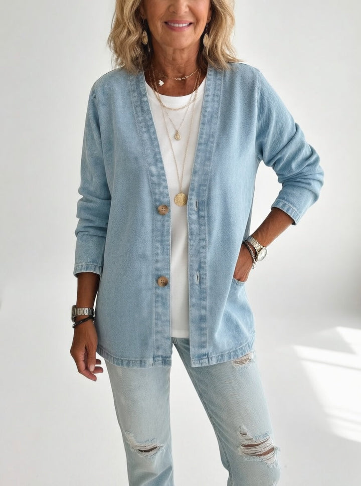 Claironne™ — Timeless Elegant Casual Denim Jacket | Elina Dublin