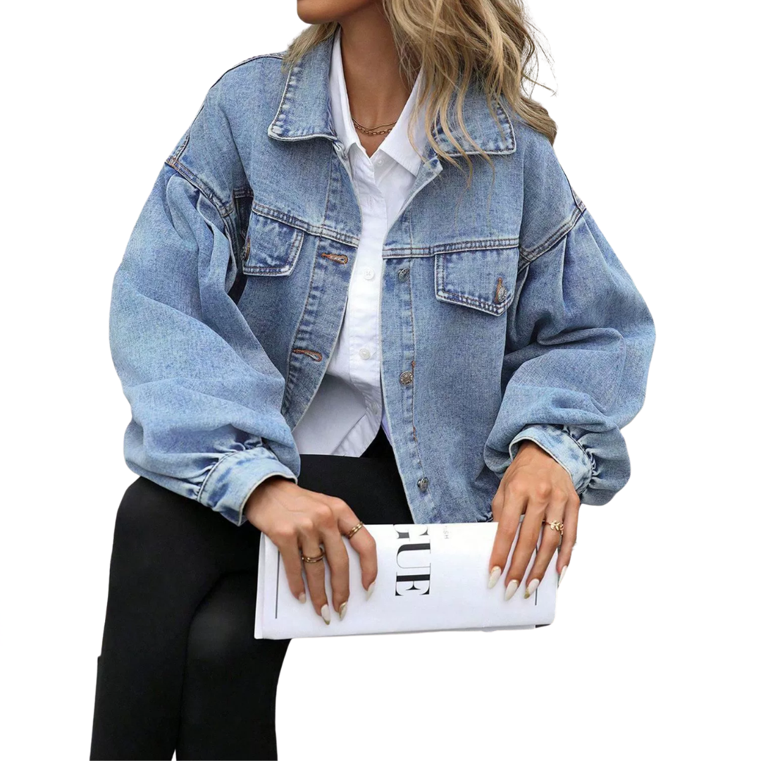 RICKI™ – Relaxed Distressed Street Denim Jacket | Elina Dublin