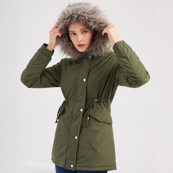 MARINA™ | Warm Velvet-Trimmed Parka | Elina Dublin
