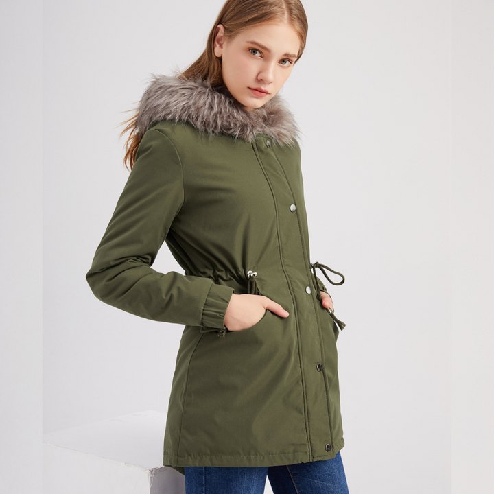 MARINA™ | Warm Velvet-Trimmed Parka | Elina Dublin