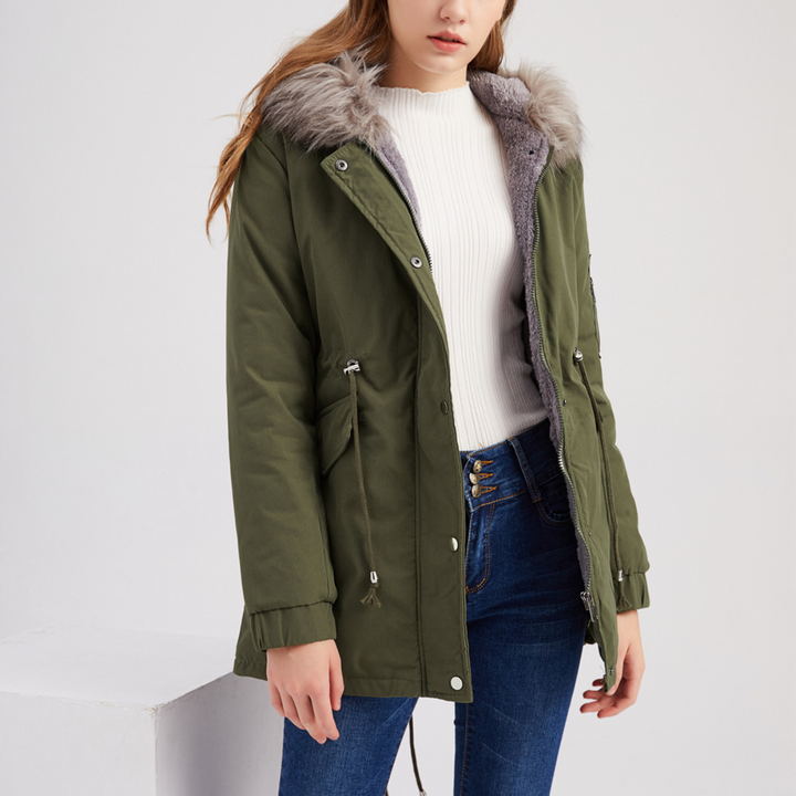 MARINA™ | Warm Velvet-Trimmed Parka | Elina Dublin