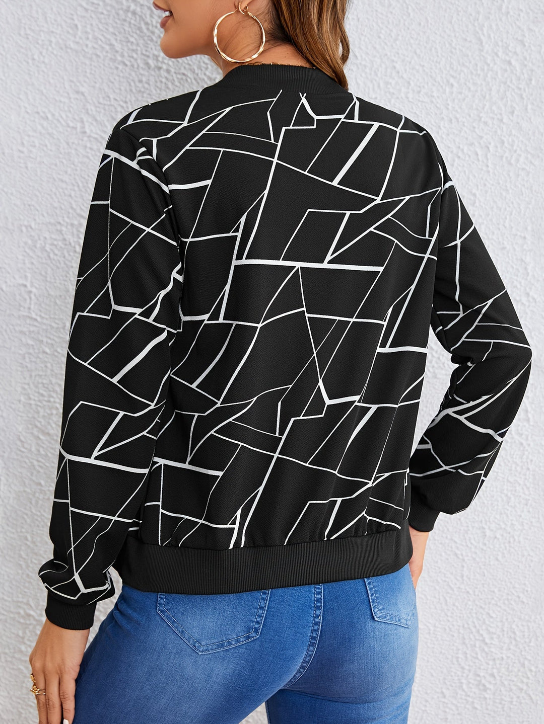 MILA™ |  Artistic Pattern Zip-Up Jacket | Elina Dublin