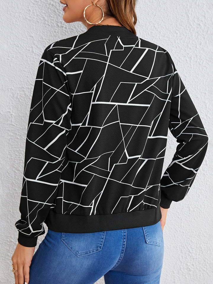 MILA™ |  Artistic Pattern Zip-Up Jacket | Elina Dublin