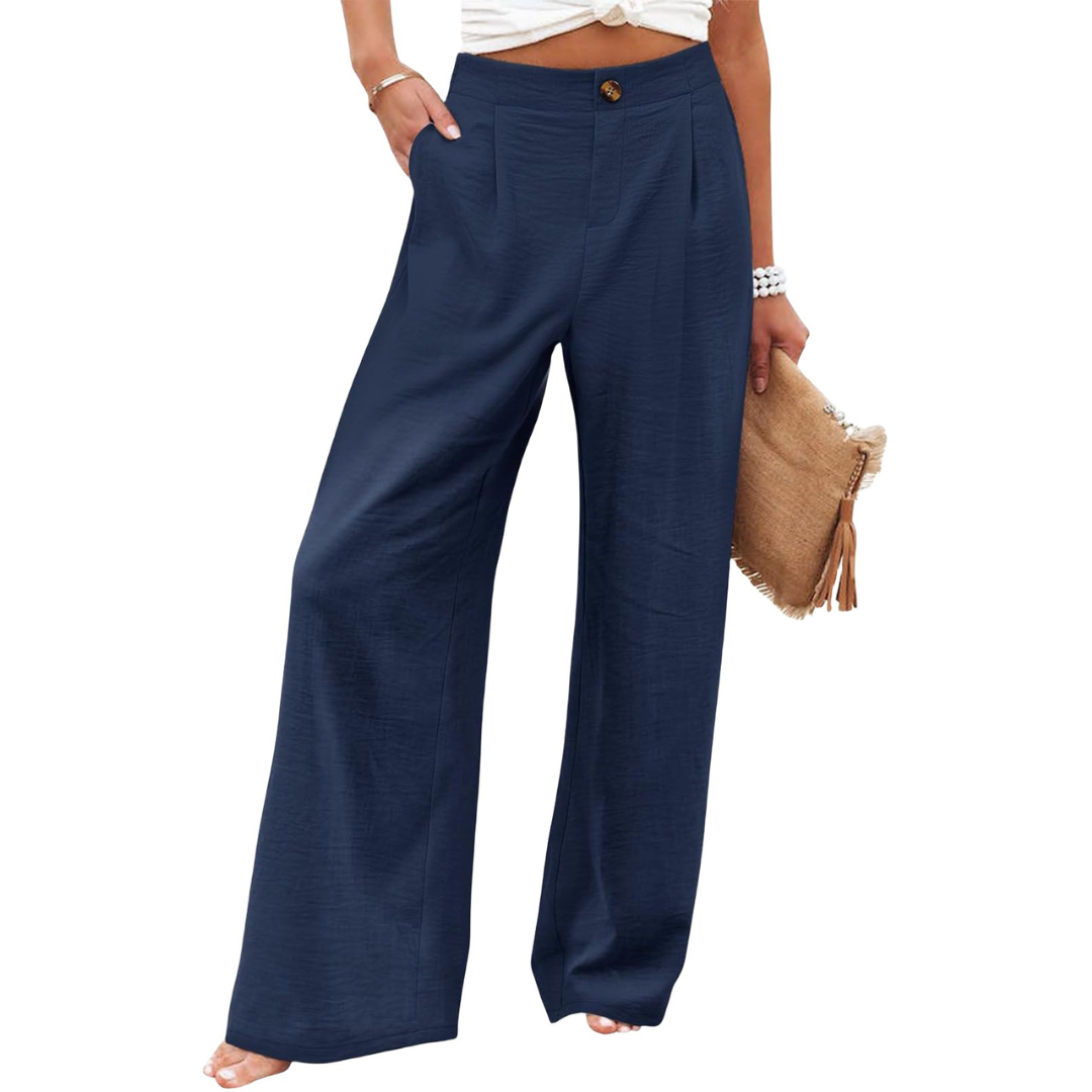 PERNILLE™ – Relaxed High-Waist Wide Leg Trousers | Elina Dublin