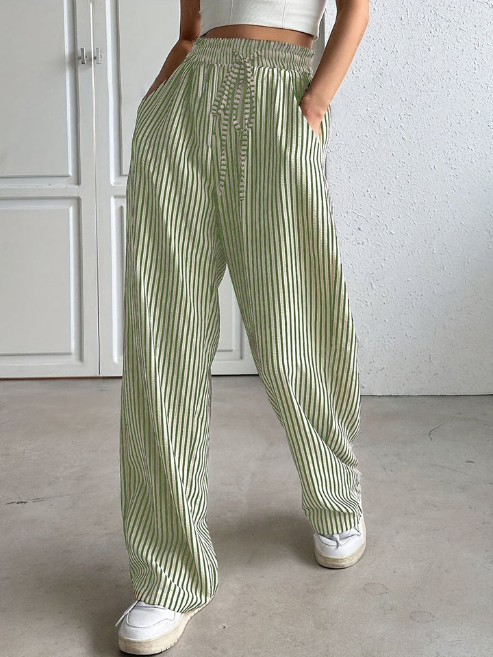 TAITE™ - Simple Summer Striped Relaxed Fit Buttom | Elina Dublin