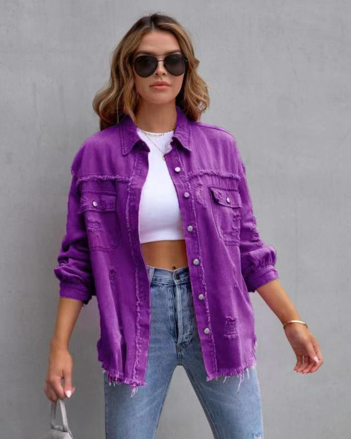 EUGENIA™ – Relaxed Drop Shoulder Collared Jacket | Elina Dublin
