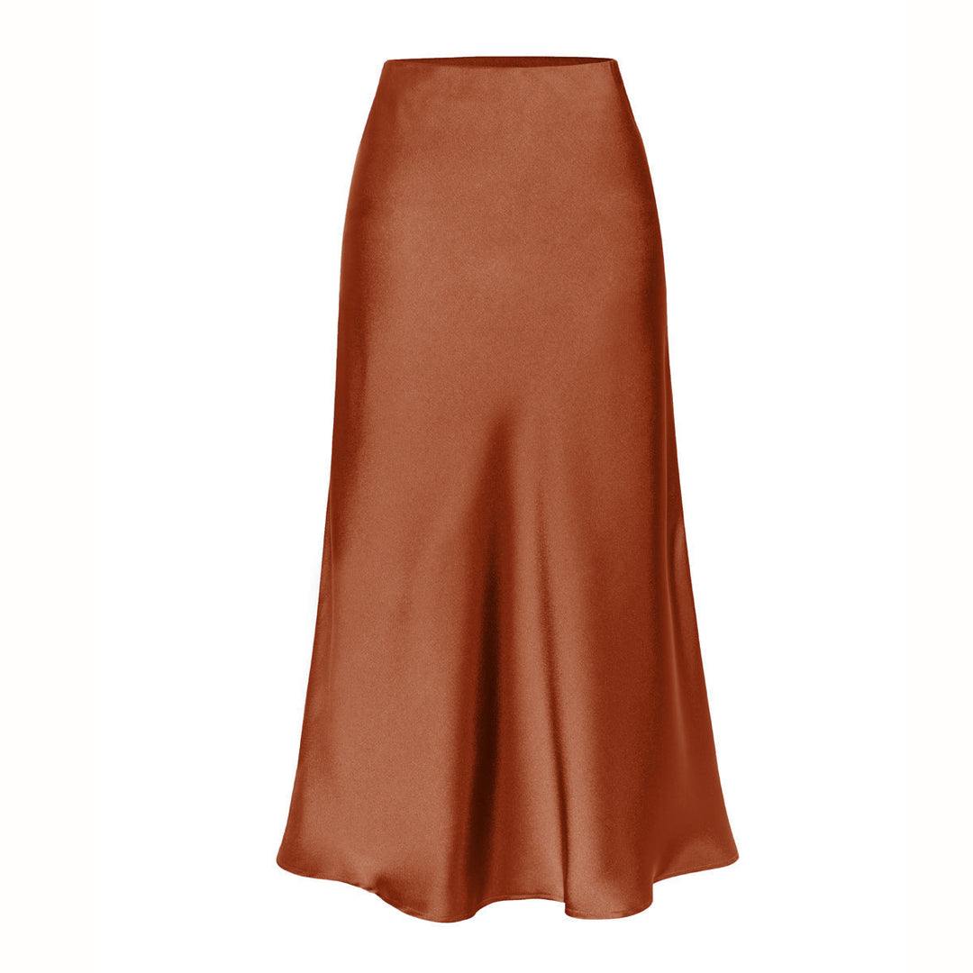 KEITH™ - Elegant High Waist Side Slit Midi Skirt | Elina Dublin