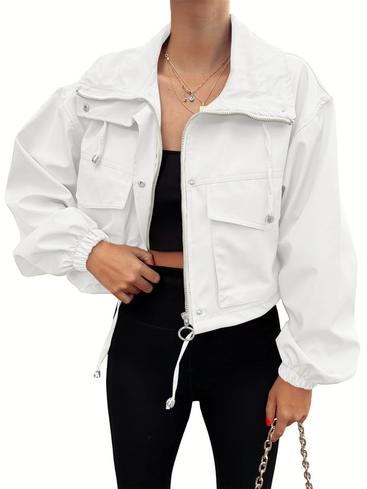 AGAPITA™ – Lightweight Zip-Up Cropped Jacket | Elina Dublin