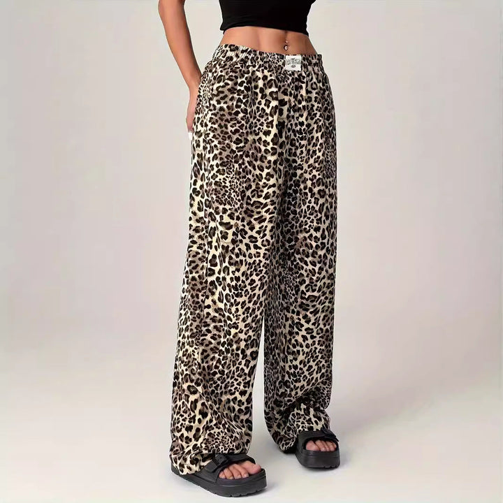 LIEZEL™ – Comfy Straight-Leg Leopard Print Pants | Elina Dublin