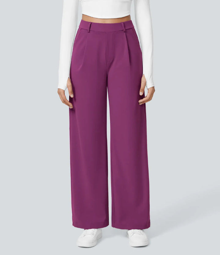 MONAH™ - Casual Wide Leg Minimalist Trouser | Elina Dublin
