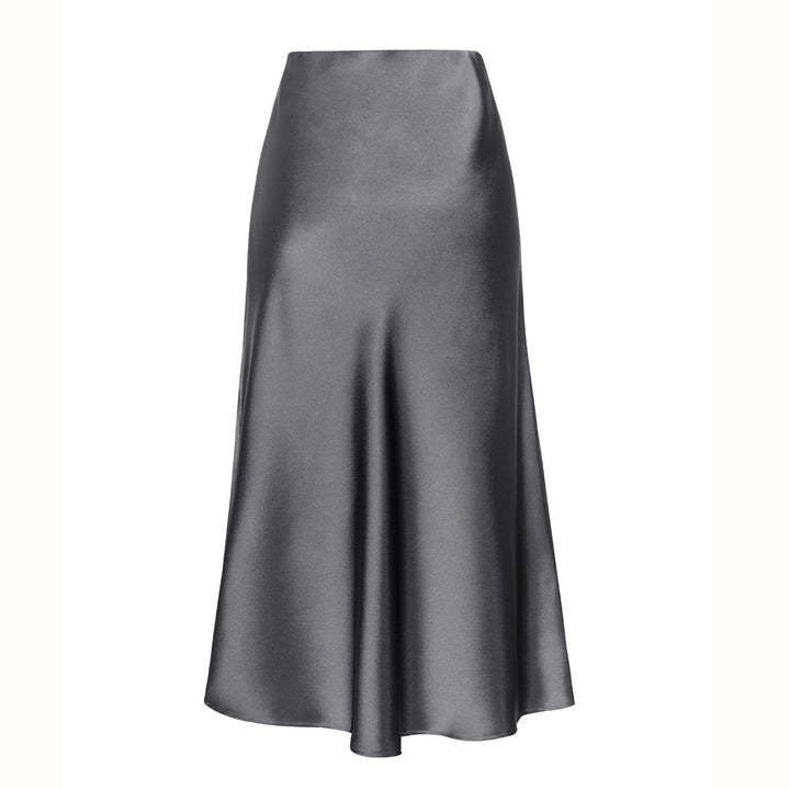 KEITH™ - Elegant High Waist Side Slit Midi Skirt | Elina Dublin