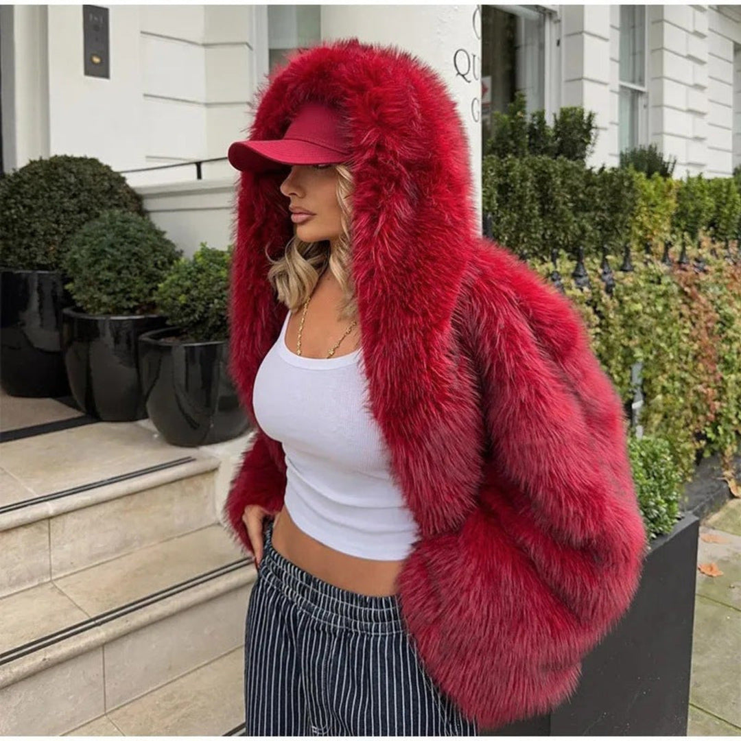 STELLA™ - Comfy Hooded Long Sleeve Faux Coat | Elina Dublin