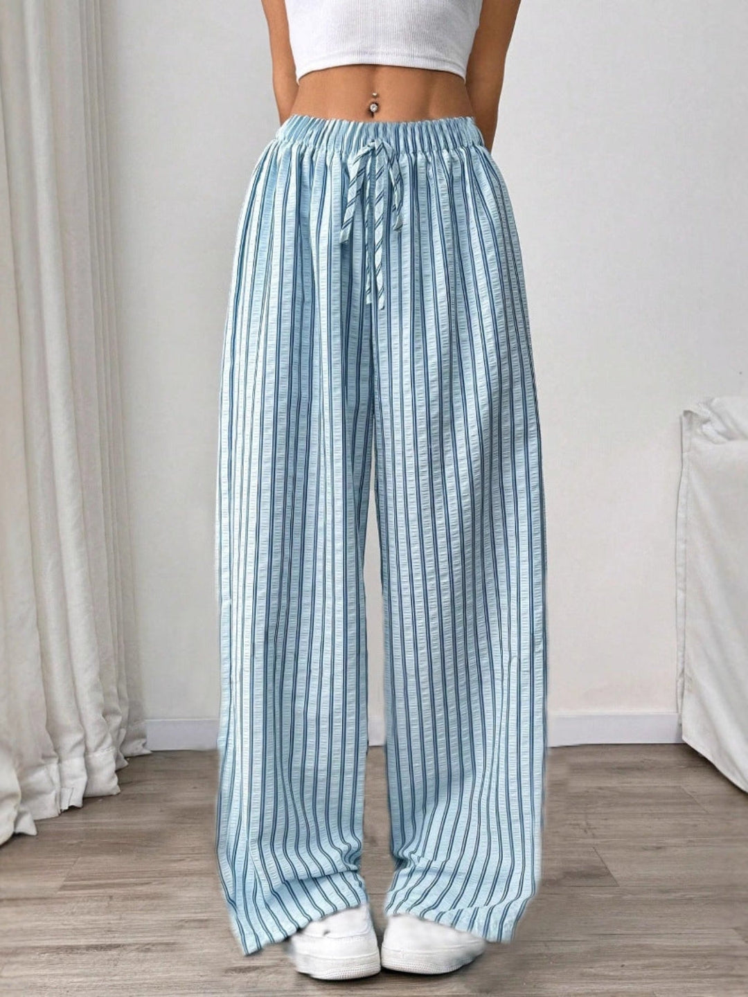 TAITE™ - Simple Summer Striped Relaxed Fit Buttom | Elina Dublin