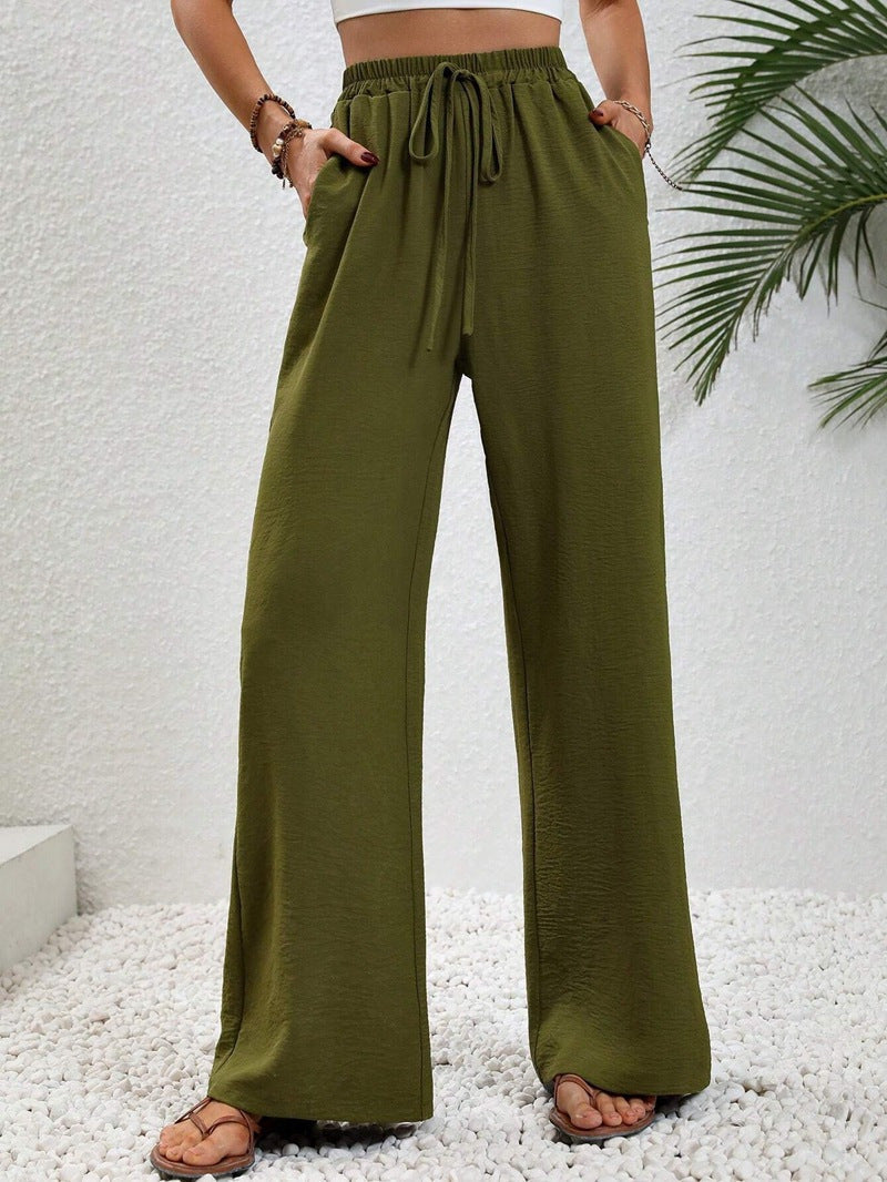 NIKU™ - Casual Wide Leg Drawstring Pants | Elina Dublin