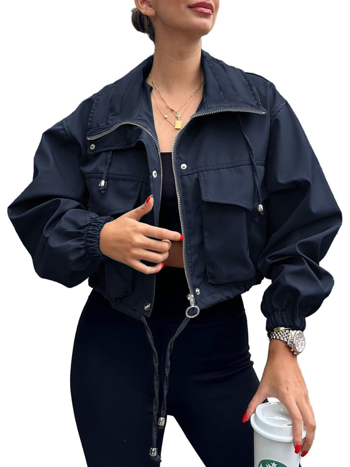 AGAPITA™ – Lightweight Zip-Up Cropped Jacket | Elina Dublin