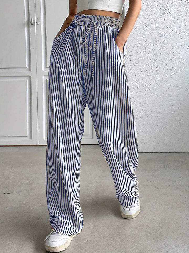 TAITE™ - Simple Summer Striped Relaxed Fit Buttom | Elina Dublin