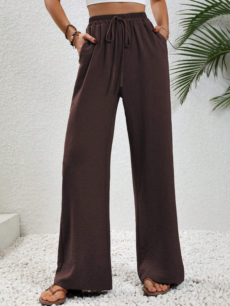 NIKU™ - Casual Wide Leg Drawstring Pants | Elina Dublin