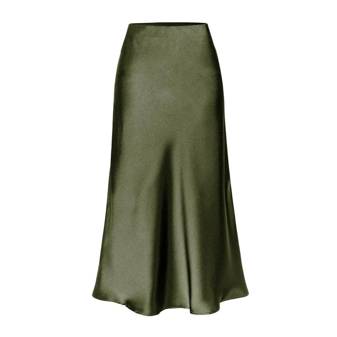 KEITH™ - Elegant High Waist Side Slit Midi Skirt | Elina Dublin