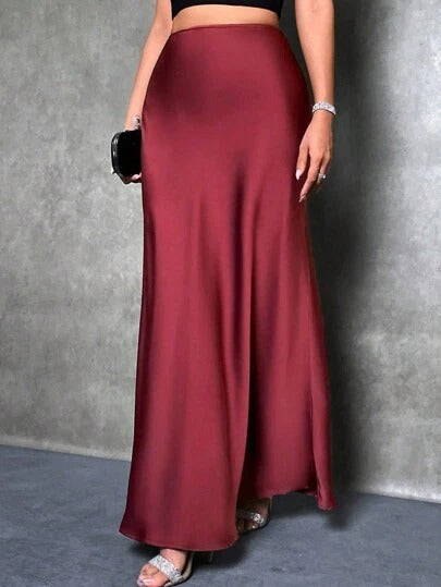 FIONA™ - Satin High-Waist Skirt | Elina Dublin