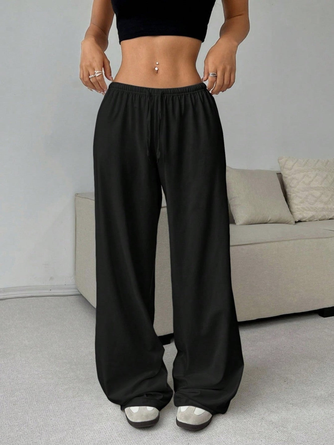 QOVELA™ - Casual Adjustable String Wide Leg Pants | Elina Dublin
