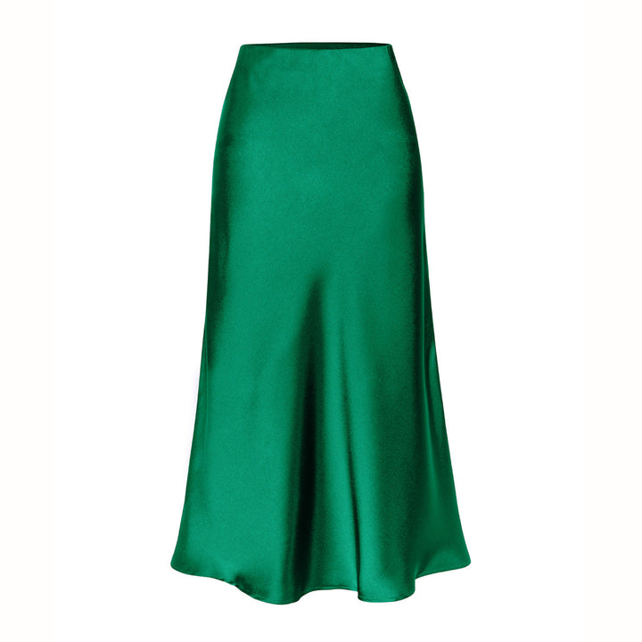 KEITH™ - Elegant High Waist Side Slit Midi Skirt | Elina Dublin