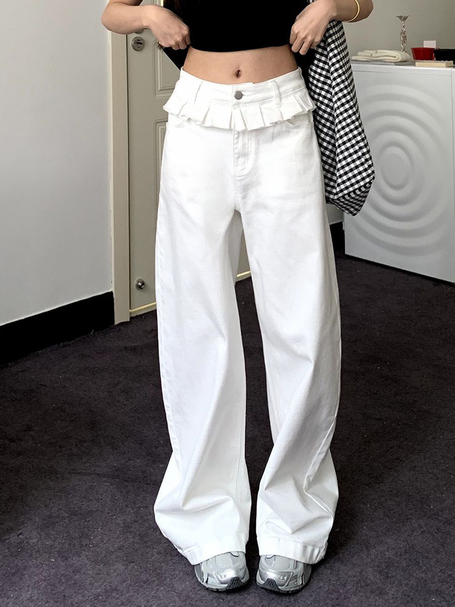 PAISLEY™ – Elegant Lace-Trimmed Wide-Leg Jeans | Elina Dublin
