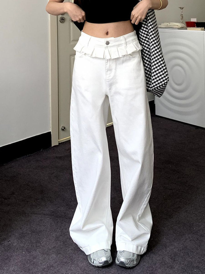 PAISLEY™ – Elegant Lace-Trimmed Wide-Leg Jeans | Elina Dublin