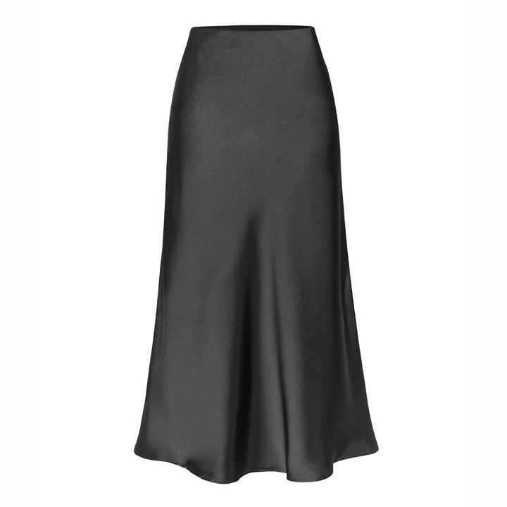 KEITH™ - Elegant High Waist Side Slit Midi Skirt | Elina Dublin