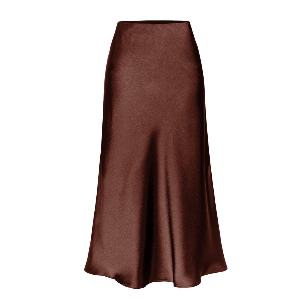 KEITH™ - Elegant High Waist Side Slit Midi Skirt | Elina Dublin