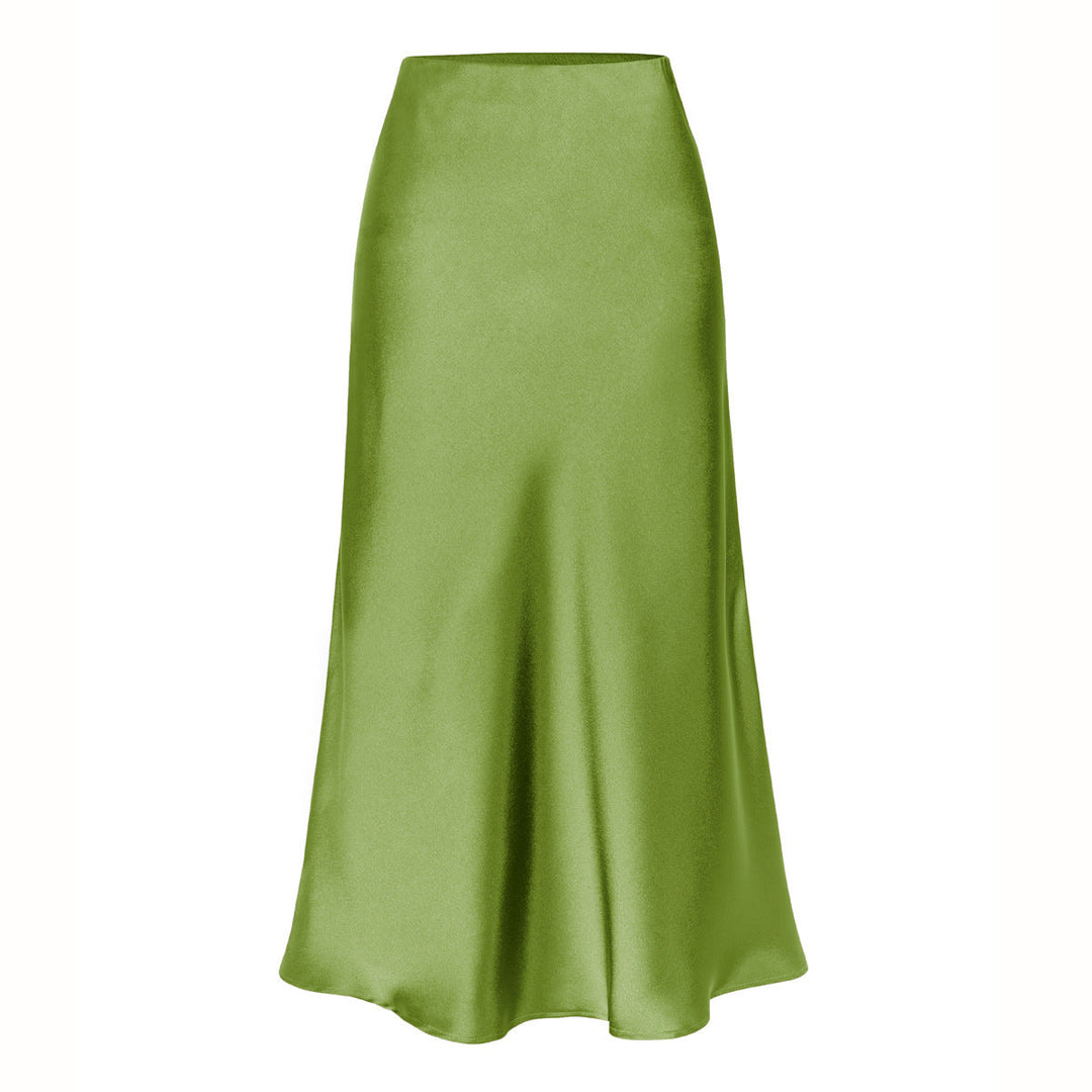 KEITH™ - Elegant High Waist Side Slit Midi Skirt | Elina Dublin