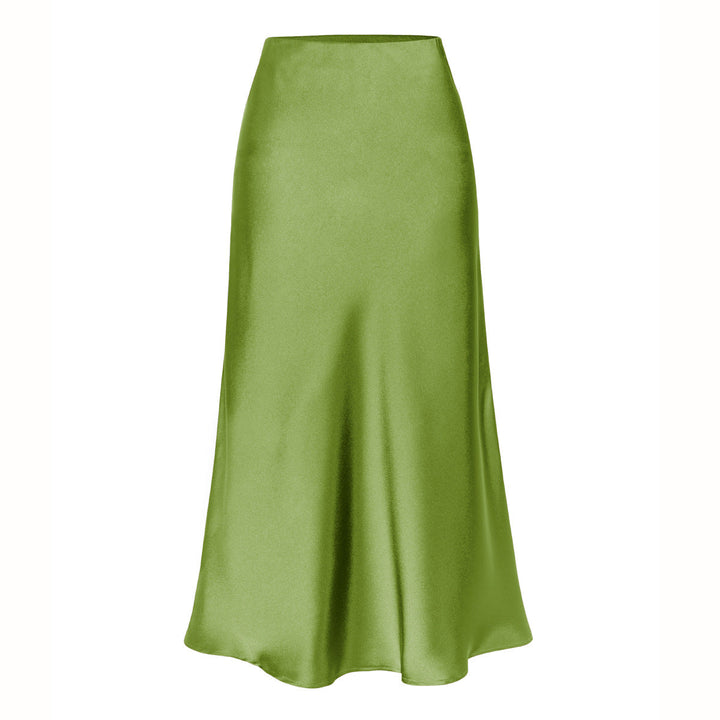 KEITH™ - Elegant High Waist Side Slit Midi Skirt | Elina Dublin
