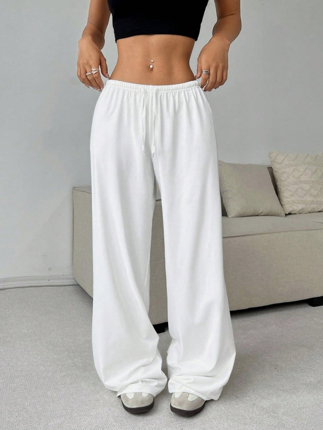 QOVELA™ - Casual Adjustable String Wide Leg Pants | Elina Dublin