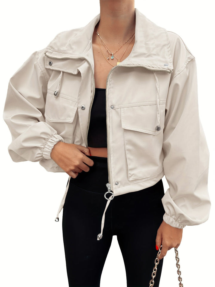 AGAPITA™ – Lightweight Zip-Up Cropped Jacket | Elina Dublin