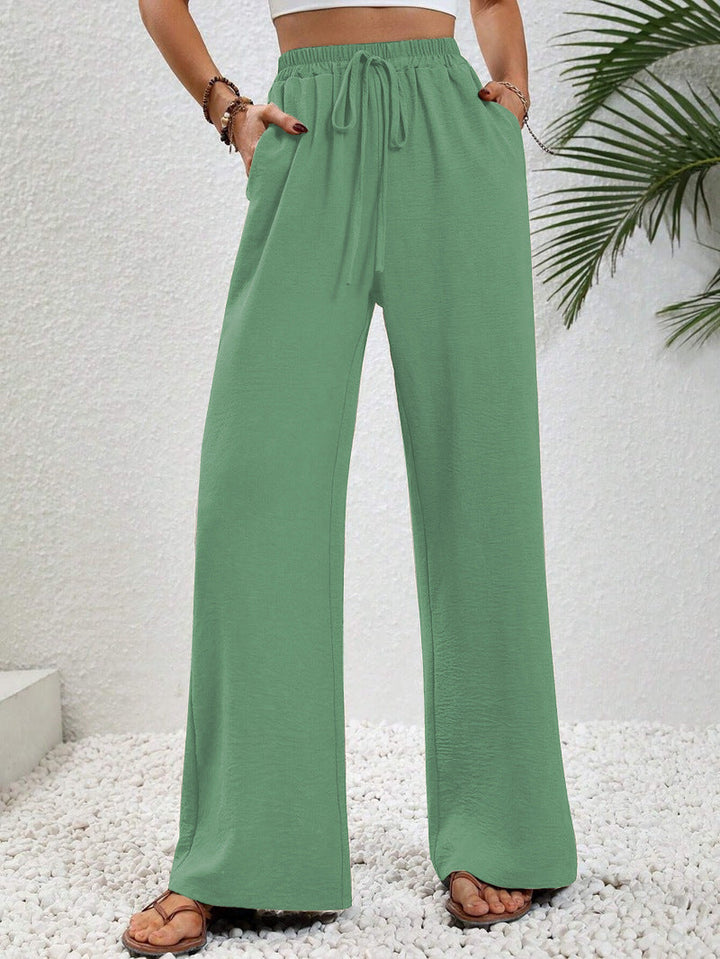 NIKU™ - Casual Wide Leg Drawstring Pants | Elina Dublin