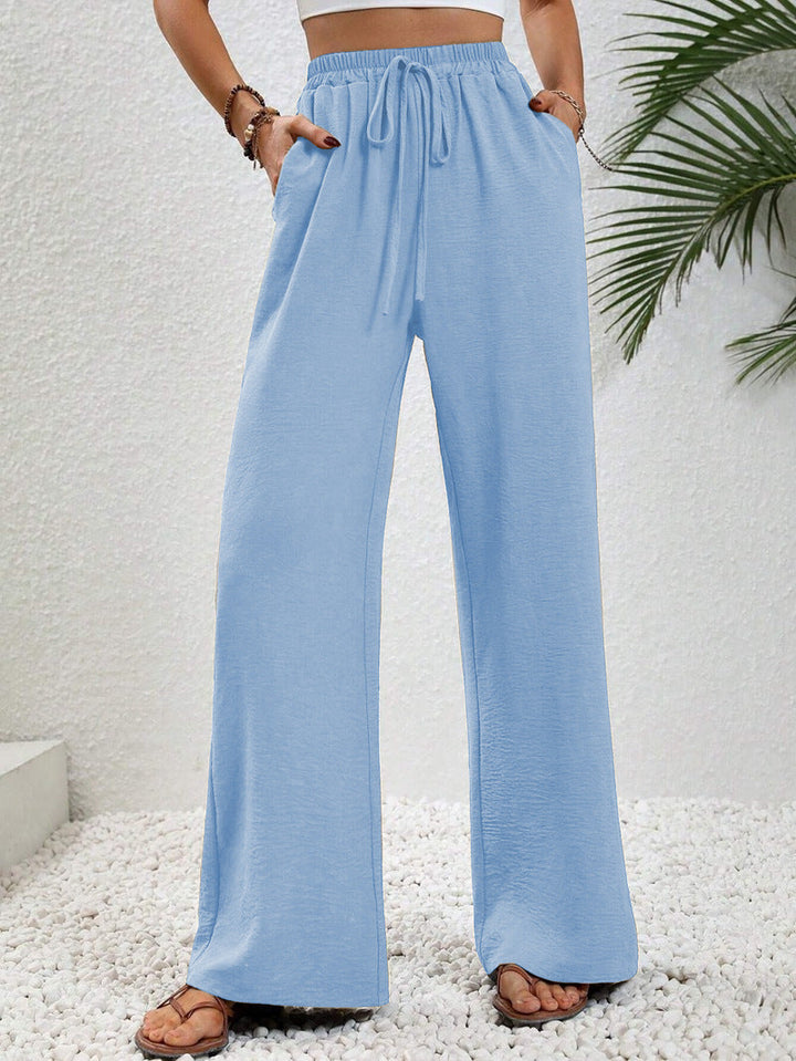NIKU™ - Casual Wide Leg Drawstring Pants | Elina Dublin