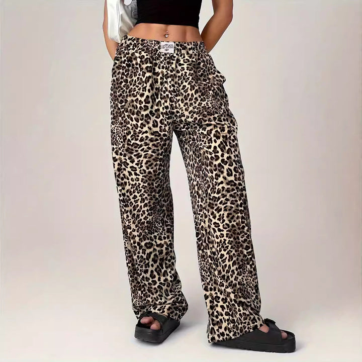 LIEZEL™ – Comfy Straight-Leg Leopard Print Pants | Elina Dublin