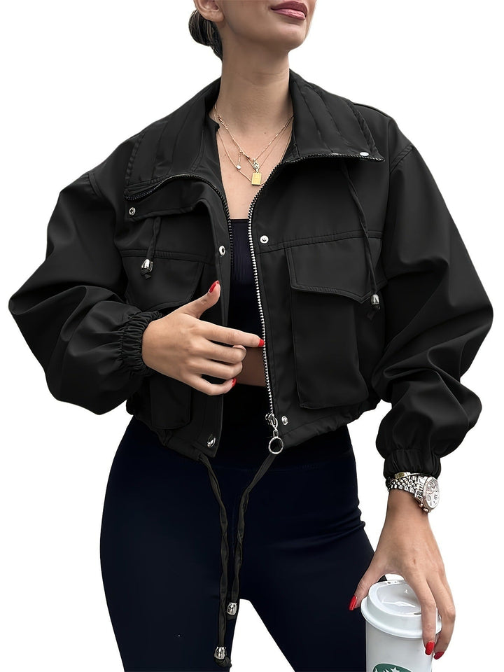 AGAPITA™ – Lightweight Zip-Up Cropped Jacket | Elina Dublin