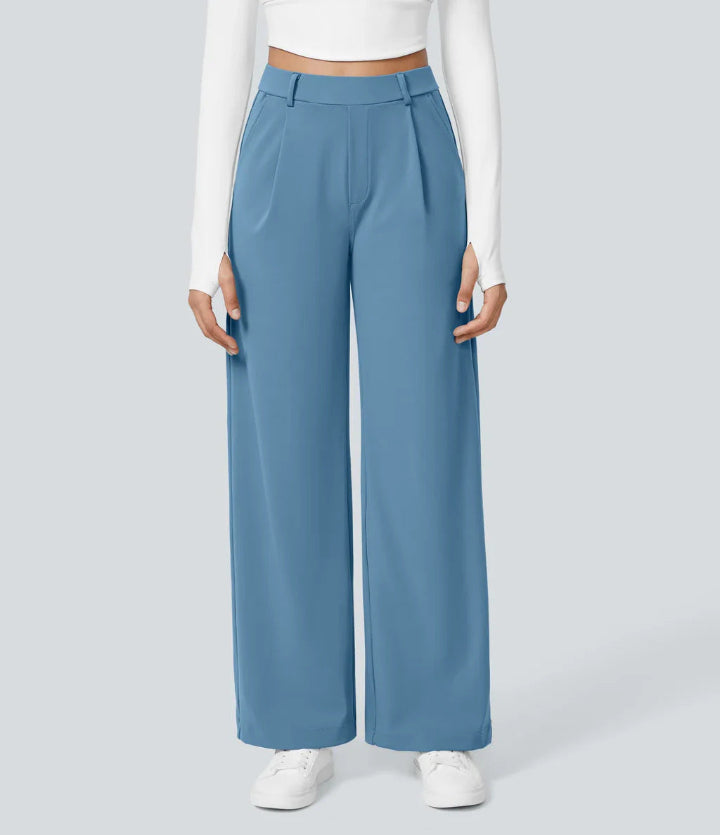 MONAH™ - Casual Wide Leg Minimalist Trouser | Elina Dublin