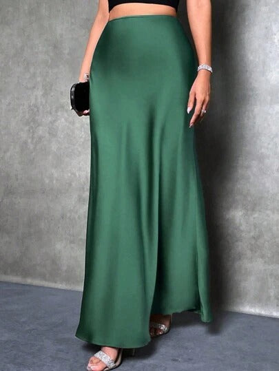 FIONA™ - Satin High-Waist Skirt | Elina Dublin