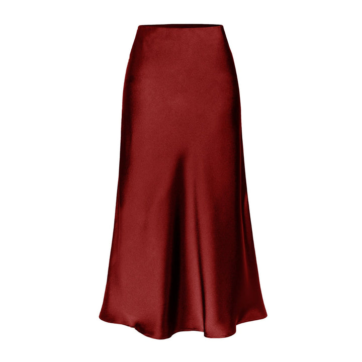 KEITH™ - Elegant High Waist Side Slit Midi Skirt | Elina Dublin
