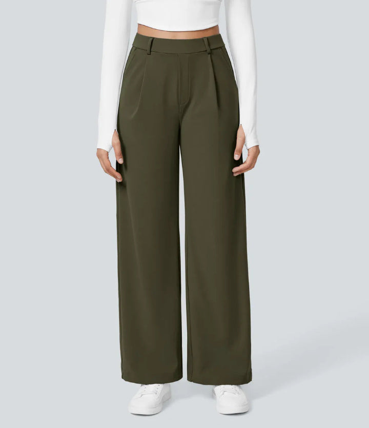 MONAH™ - Casual Wide Leg Minimalist Trouser | Elina Dublin