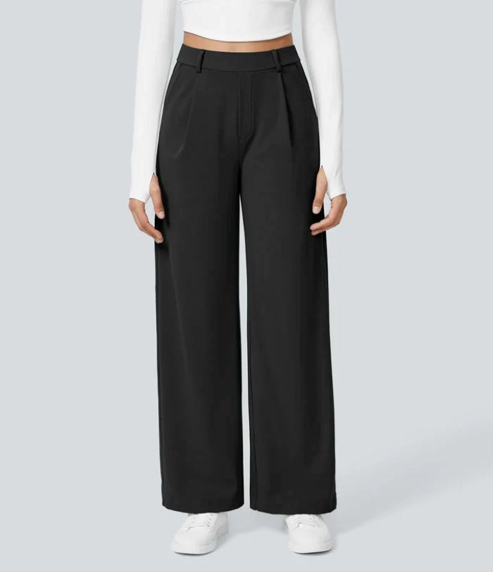 MONAH™ - Casual Wide Leg Minimalist Trouser | Elina Dublin